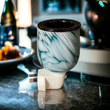 Electric Melt Warmer Small - Teal/White Swirl - Plug In Style