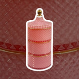 Three Stack Candle Trio – Customisable Fragrance Set Royal Pink with Gold Trim