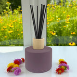 Reed Diffuser Deep Purple Round Jar Various Fragrances