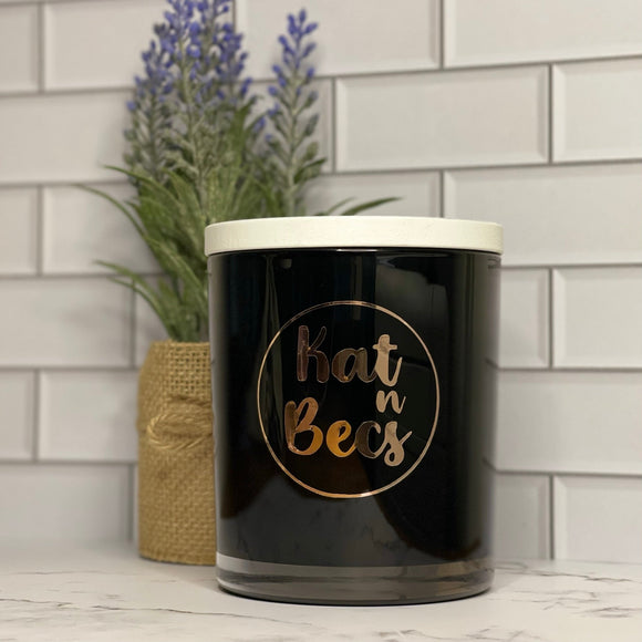 Pre Made 360g 75+ Hour Large Black Pure Soy Candle - Various Fragrances Available