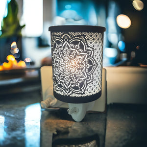 Electric Melt Warmer Mandala Small - Black - Plug In Style