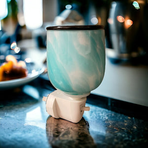 Electric Melt Warmer Small - Teal/White Cloud - Plug In Style