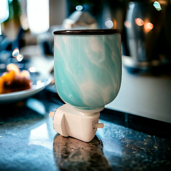 Electric Melt Warmer Small - Teal/White Cloud - Plug In Style