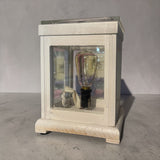 Electric Melt Warmer - Weathered White Edison Bulb - Rocker Switch