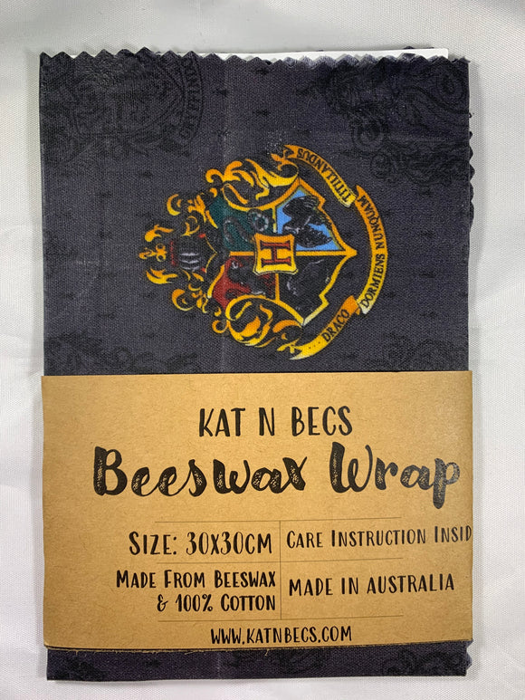 Bees Wax Wrap 30x30cm 100% Cotton - Hogwarts