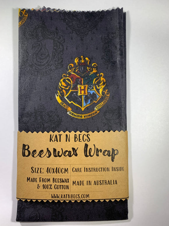 Bees Wax Wrap 40x40cm 100% Cotton - Hogwarts