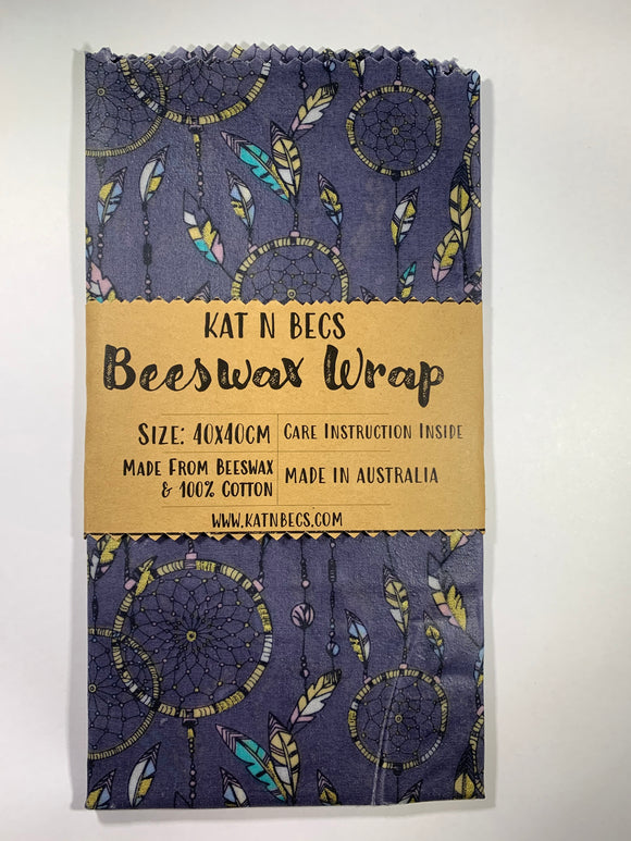 Bees Wax Wrap 40x40cm 100% Cotton - Dream Catcher